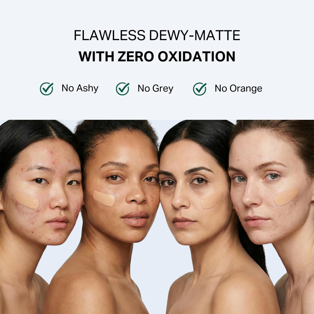 Application closeup of Y'OUR Tinted Moisturizer SPF 30 blending into skin