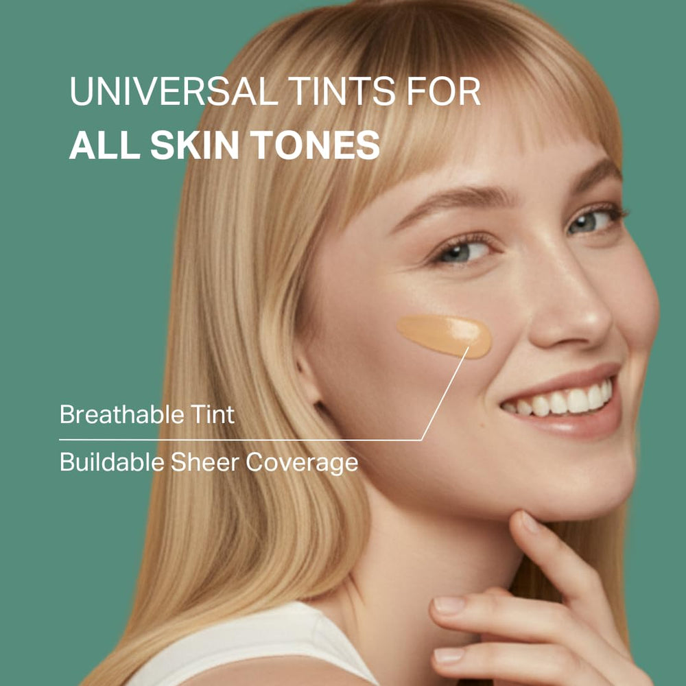Dewy-finish look of Y'OUR Tinted Moisturizer SPF 30 on skin