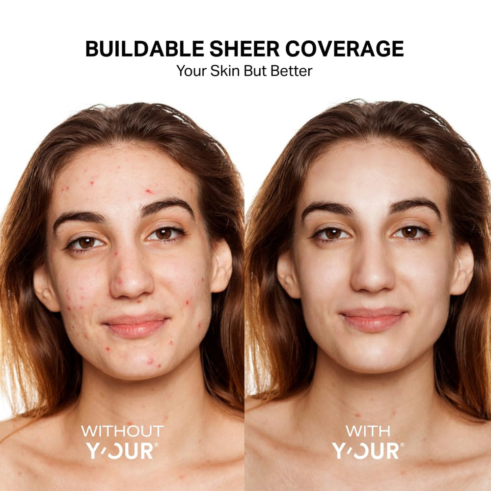 Texture-swirl of Y'OUR Tinted Moisturizer SPF 30 showing lightweight coverage