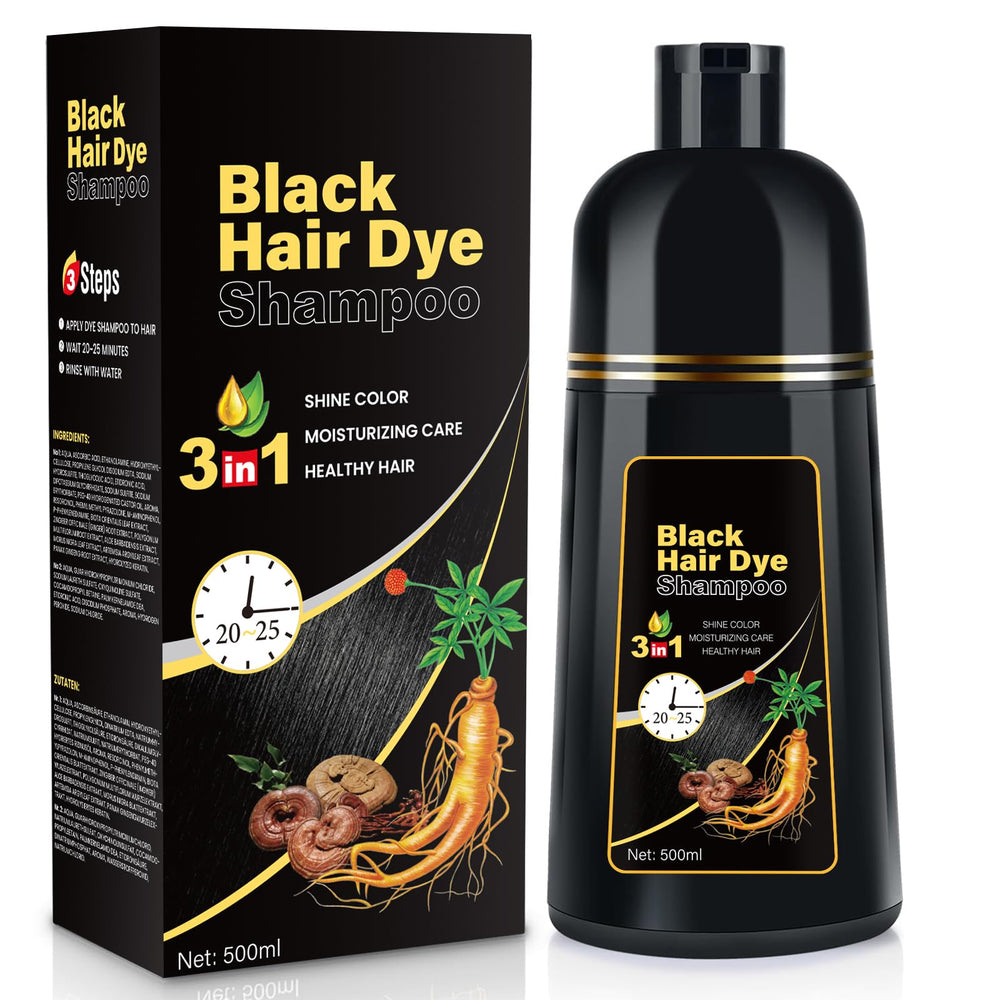 YOURTONE shampoo-tinte cabello negro: aplicación rápida para color natural.
