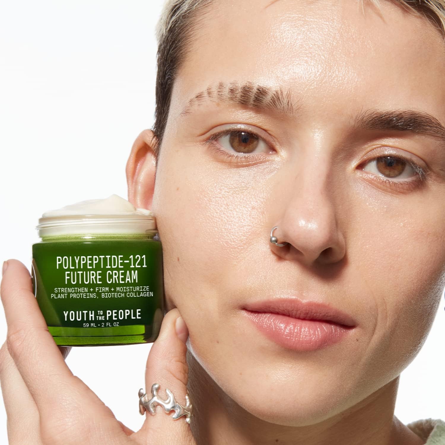 Youth To The People 121-Polypeptide Future Cream fragrance-free label for sensitive skin