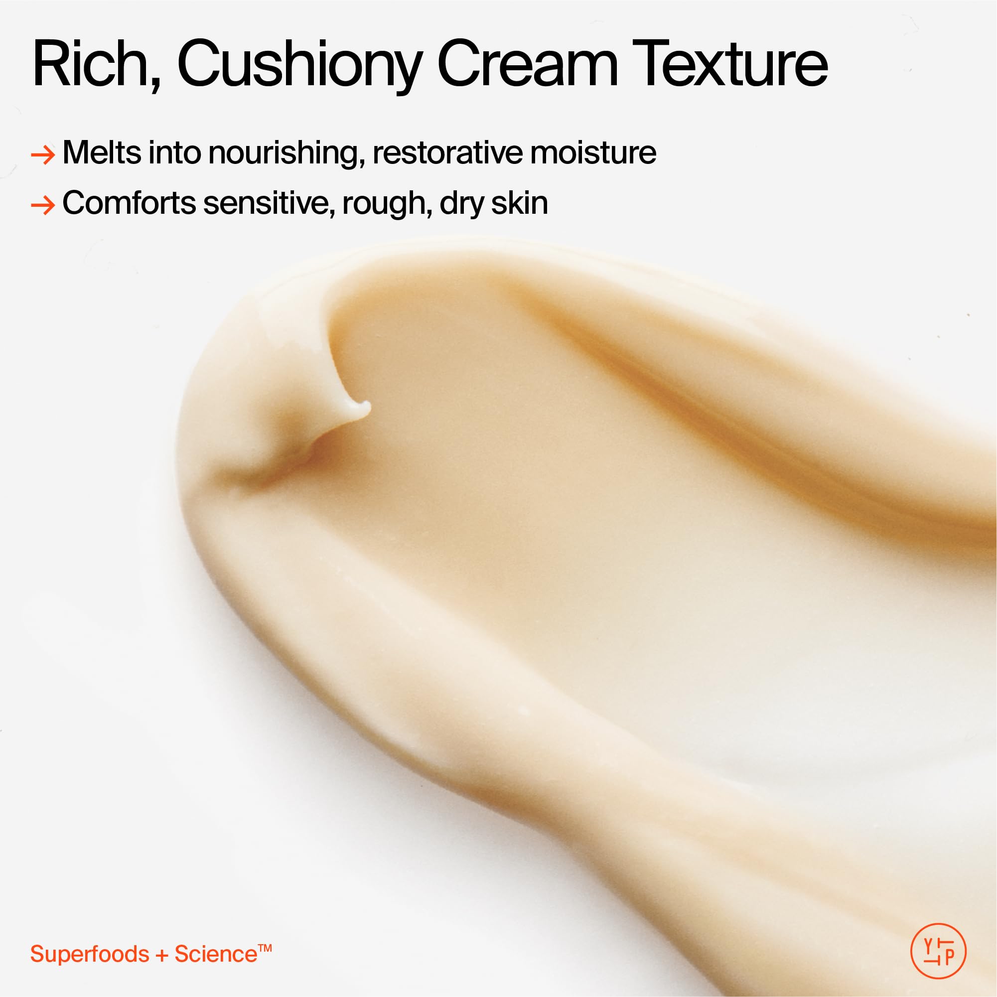 Youth To The People Adaptogen Skin Repairing Moisture Cream texture swirl showing cushiony hydration