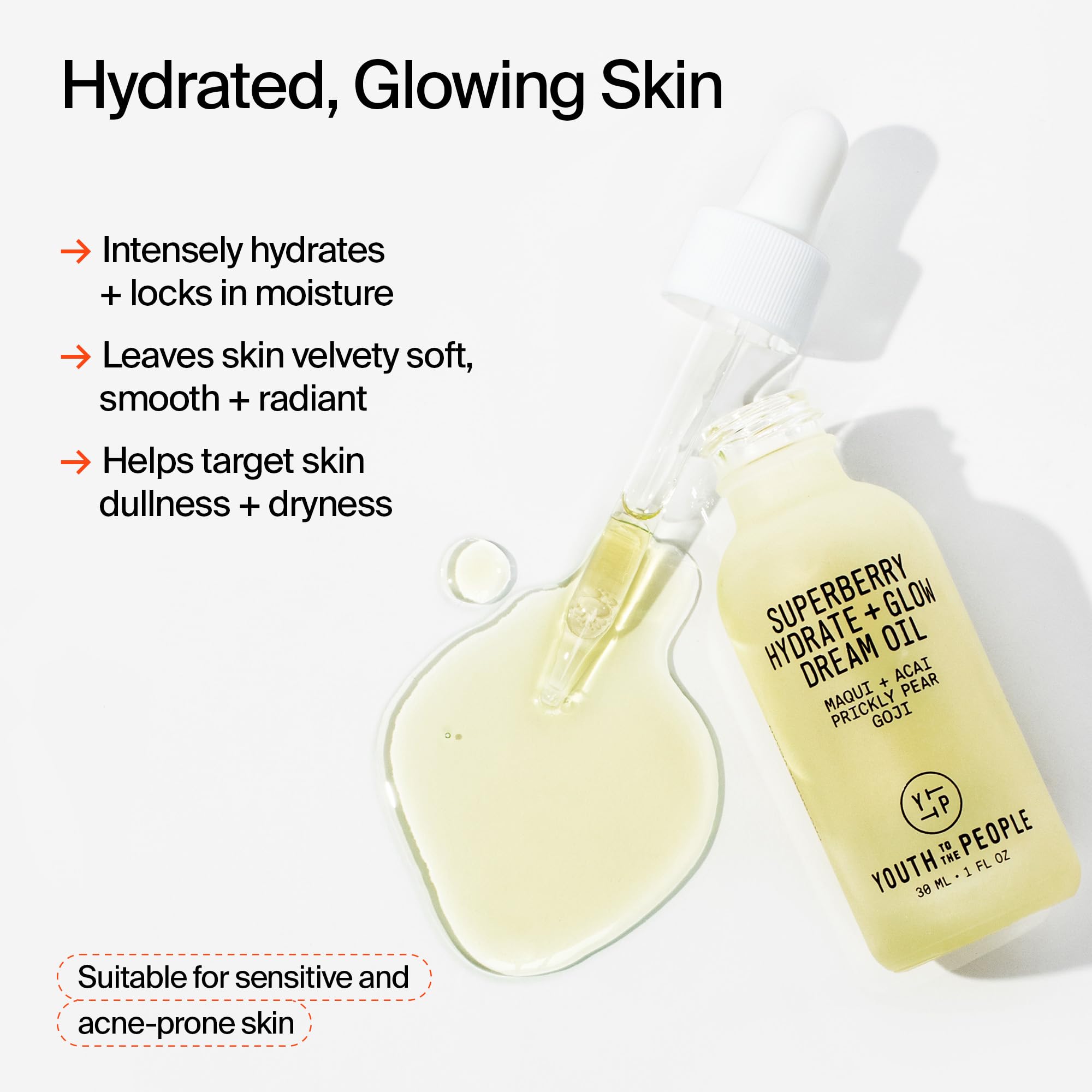 Youth To The People Superberry Hydrate Glow Face Oil berry ingredients close-up