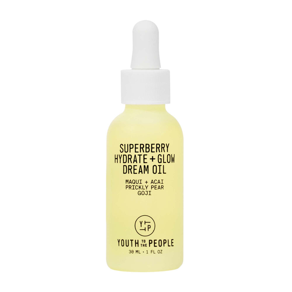 Youth To The People Superberry Hydrate Glow Face Oil bottle showcases premium radiant hydration