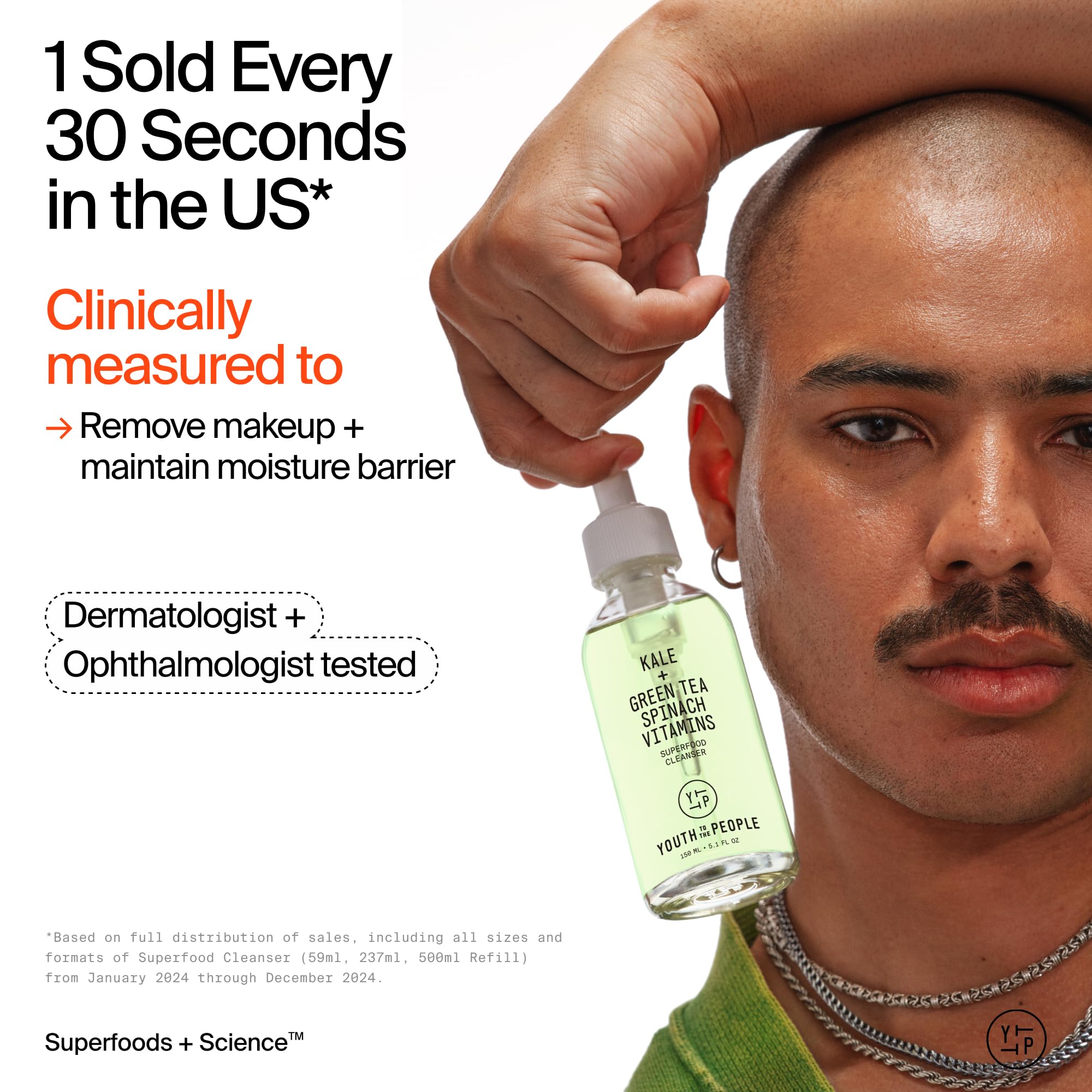 Youth To The People cleanser label closeup noting cruelty-free credentials