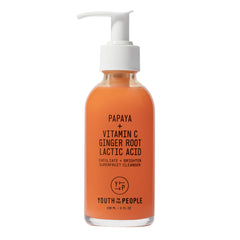 Youth To The People Superfruit Cleanser fullsize papaya bottle with radiant, gentle cleansing