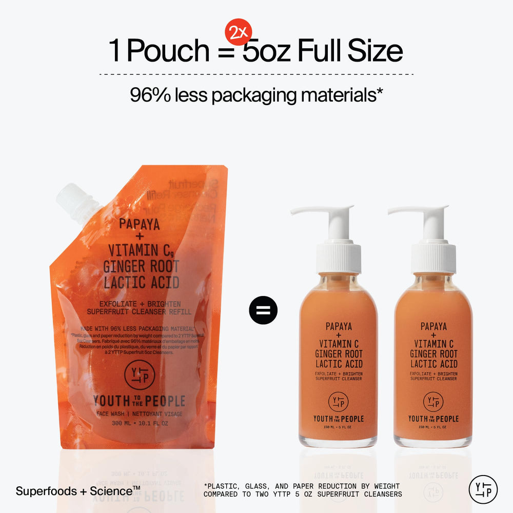 Youth To The People Superfruit Cleanser packaging with cruelty-free icon signals ethics