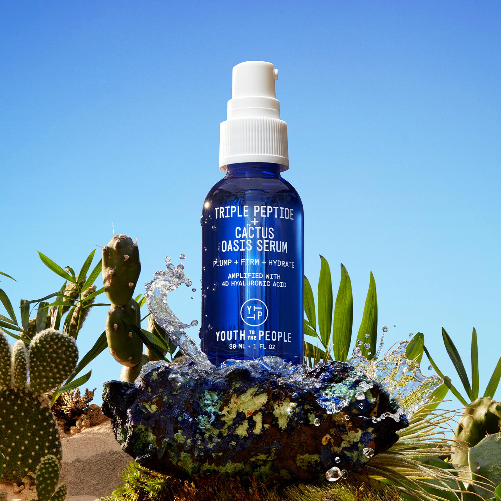 Youth To The People serum drop on fingertip demonstrates smooth, even distribution