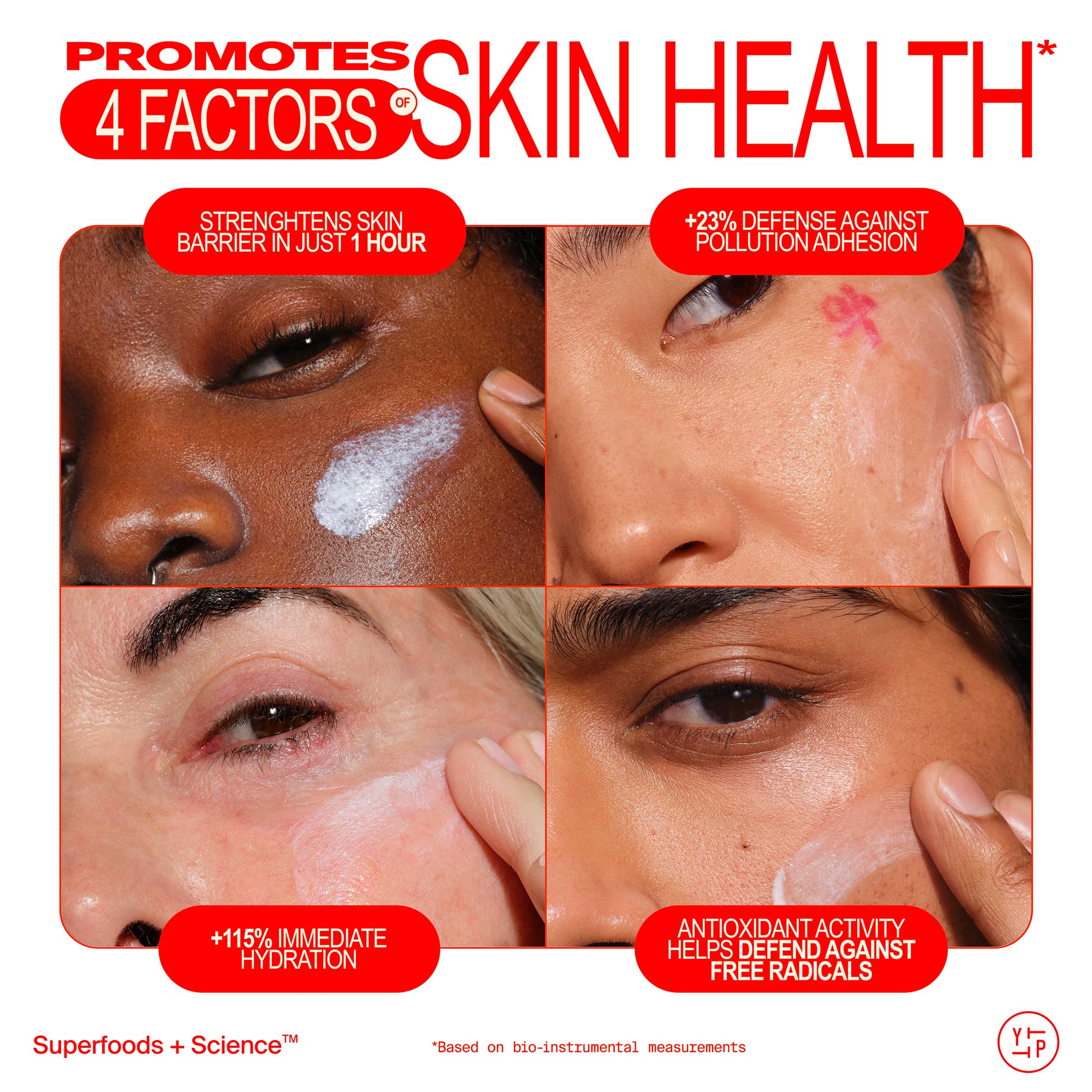 Non-comedogenic formula suitable for acne-prone and sensitive skin with Youthscreen.