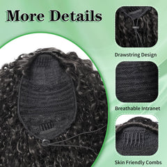 Youthfee clip ponytail application enables quick styling changes.