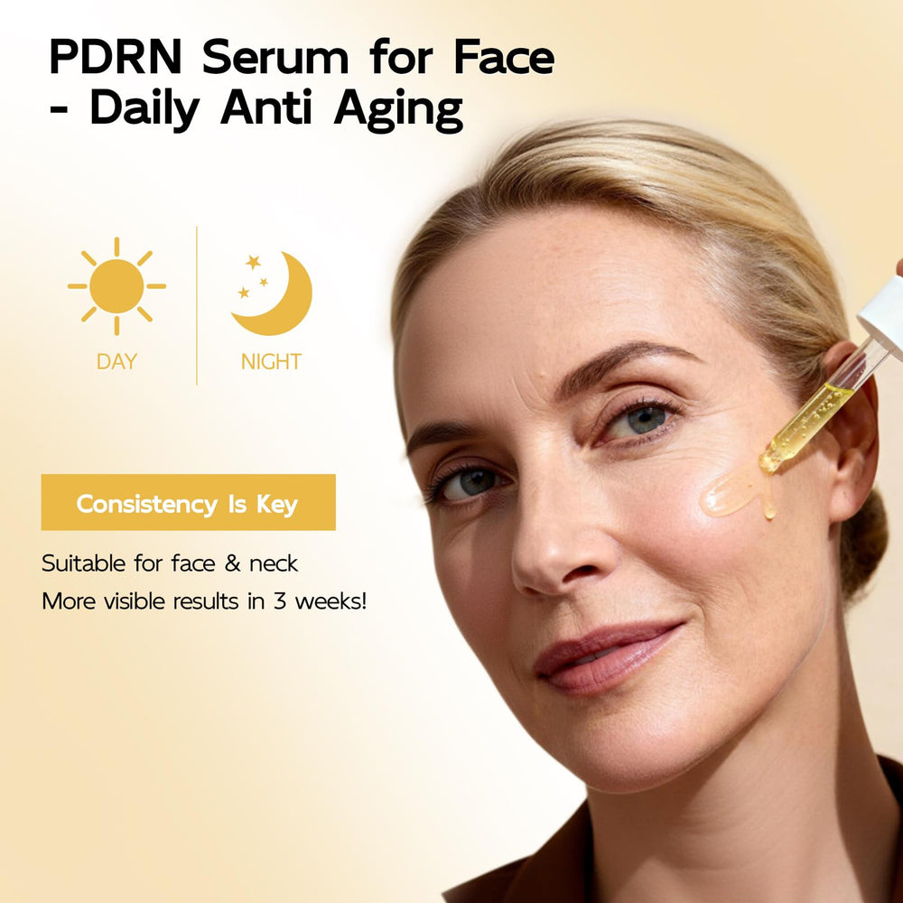 YouthVibe 0.5% PDRN Serum daily AM/PM routine application on clean skin.