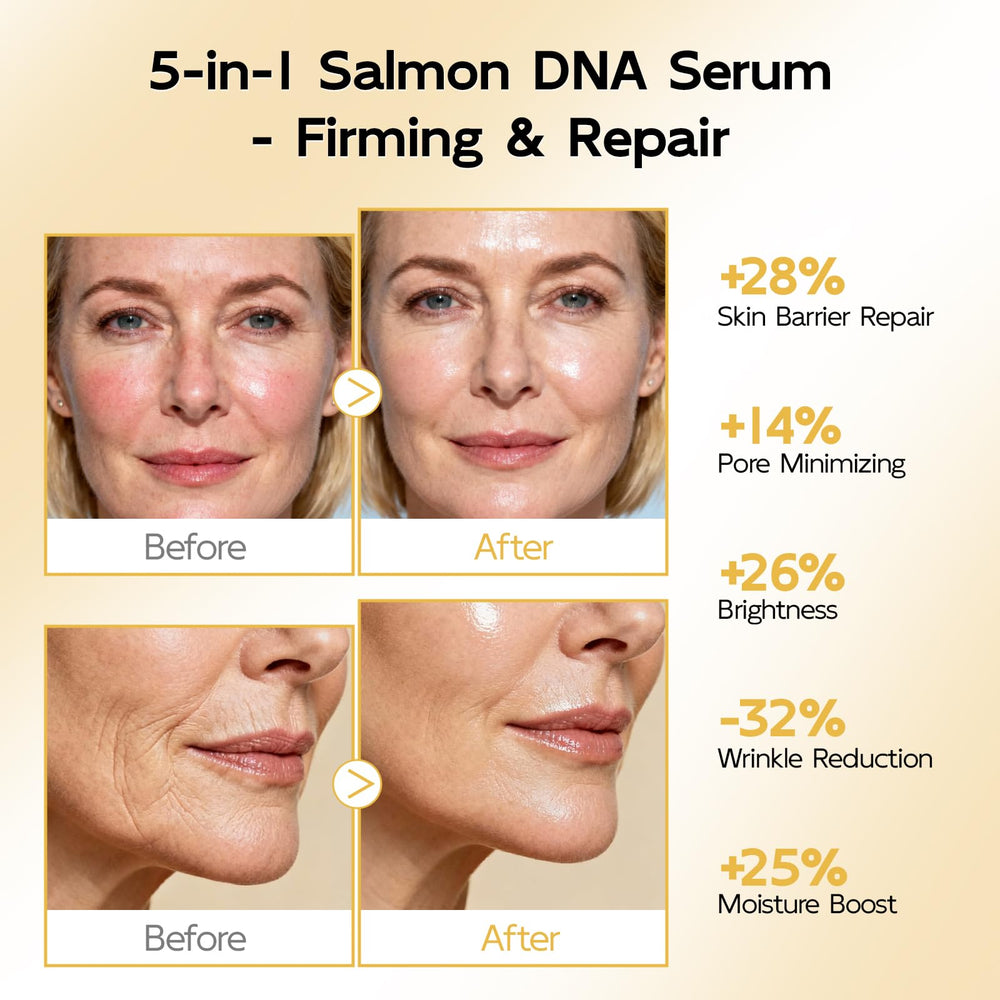 YouthVibe 0.5% PDRN Serum pore-refining look with Niacinamide for smoother skin texture.