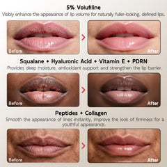 YouthVibe gloss swatch on skin showing hydrating shine.