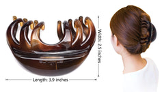YOUXUAN grey 4 inch hair clip close-up, subtle style and all-day security