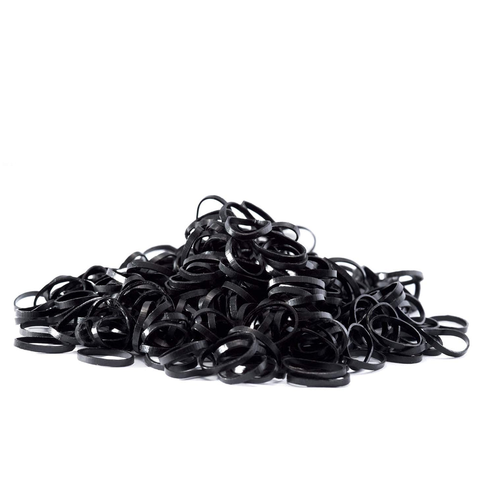 Youxuan non-slip rubber hair bands in black prevent slipping during activity.