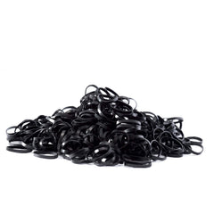 Youxuan non-slip rubber hair bands in black prevent slipping during activity.