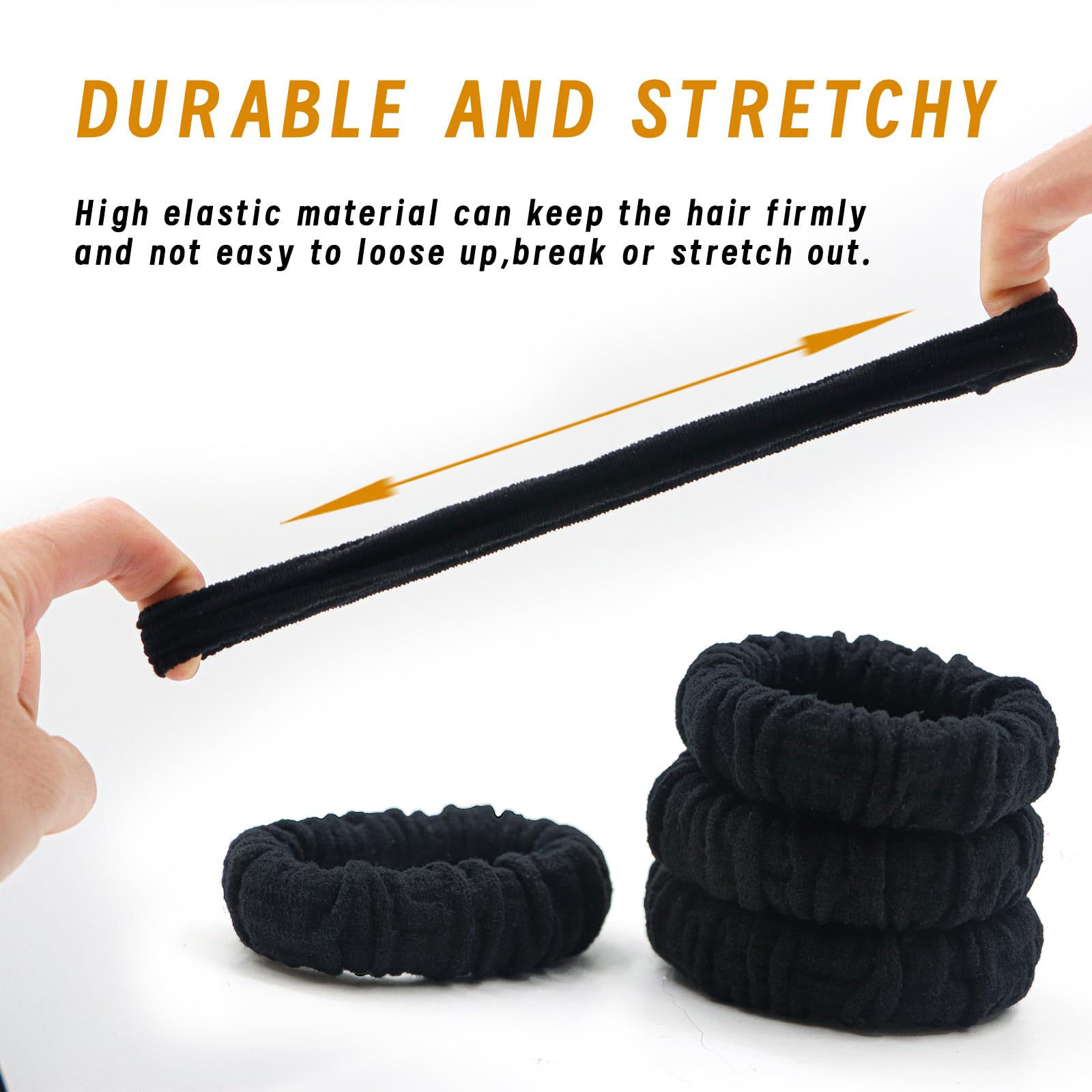 YOUXUAN soft polyester hair ties close-up highlighting comfortable stretch