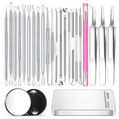 YOUYISI 22-piece kit with blackhead remover for at-home pore care.