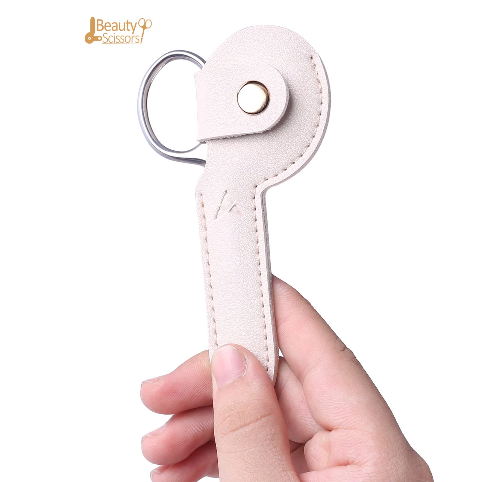 YOUYISI round-tip scissors close-up shows skin-friendly design.