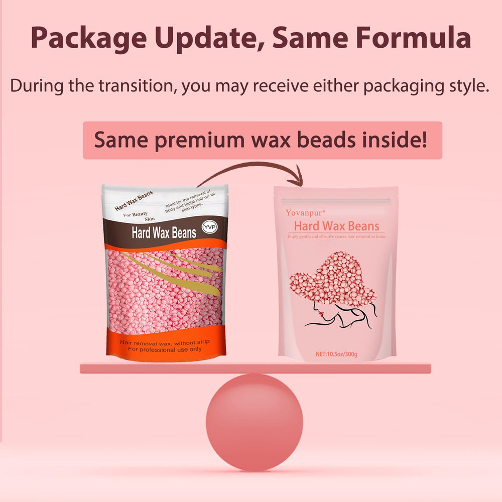 Yovanpur Brazilian waxing beads rose pink for gentle removal.