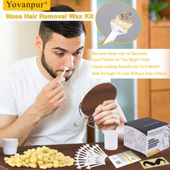 Yovanpur Nose Wax Kit applicators 20 enable precise, mess-free application.