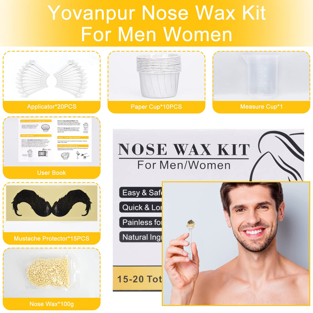 Yovanpur Nose Wax Kit measuring cup for precise melting setup.