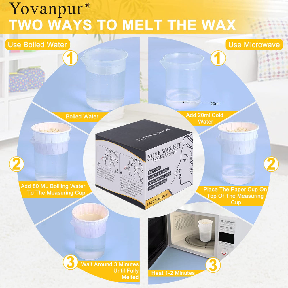 Yovanpur Nose Wax Kit mustache stencils for subtle grooming accents.