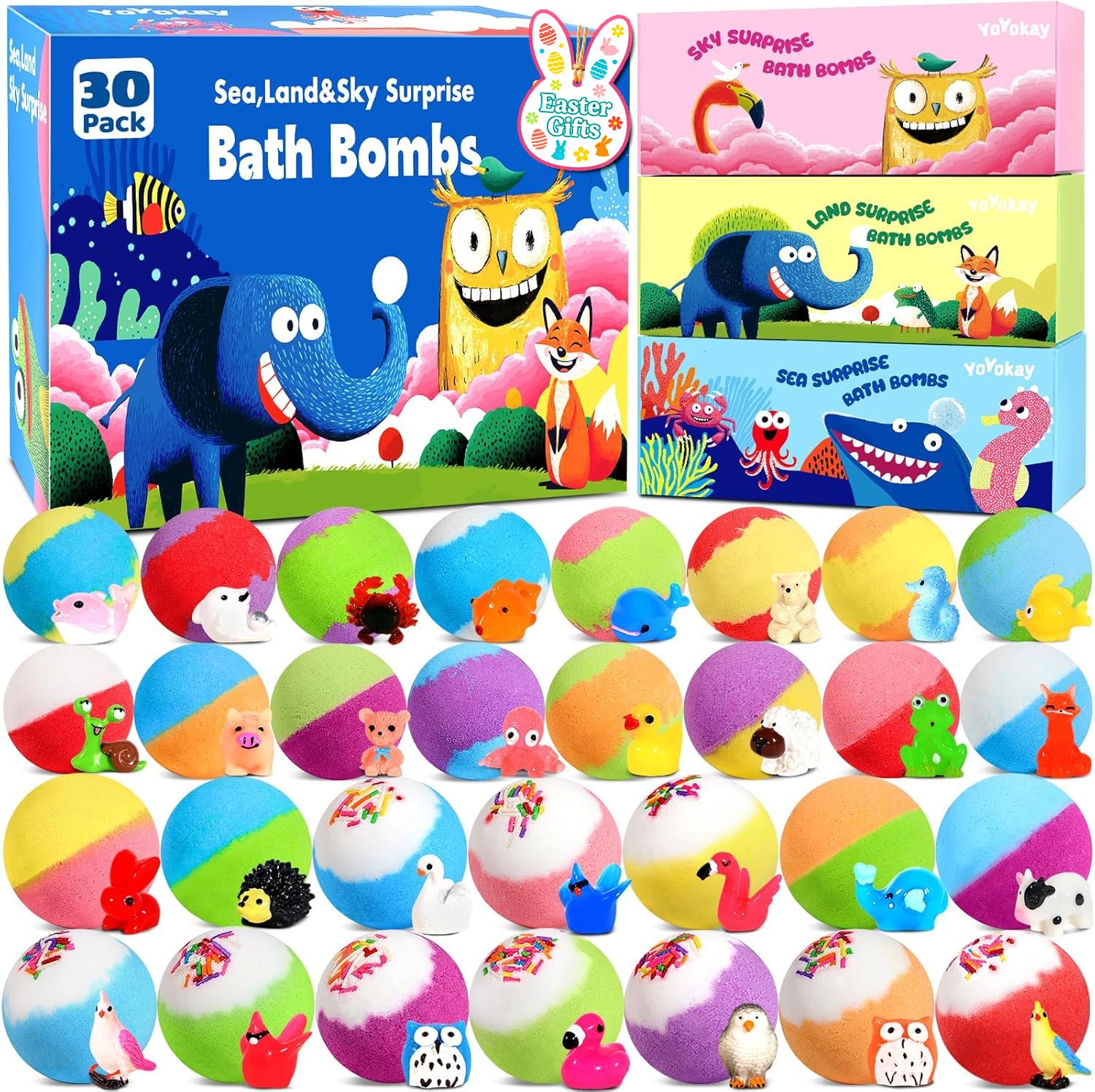 YoYokay bombas de baño con sorpresa océano: diversión para la bañera de los niños