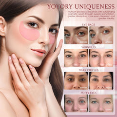 YOYORY pink hydrogel patches adhere securely for a cooling, no-slip treatment.