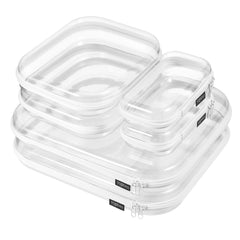 YQBRAO six-pack clear hard-shell cases in a complete set for versatile organization
