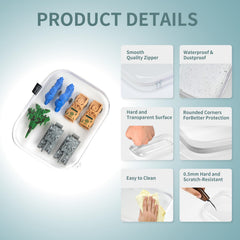 YQBRAO clear hard-shell case small size ideal for cosmetics.