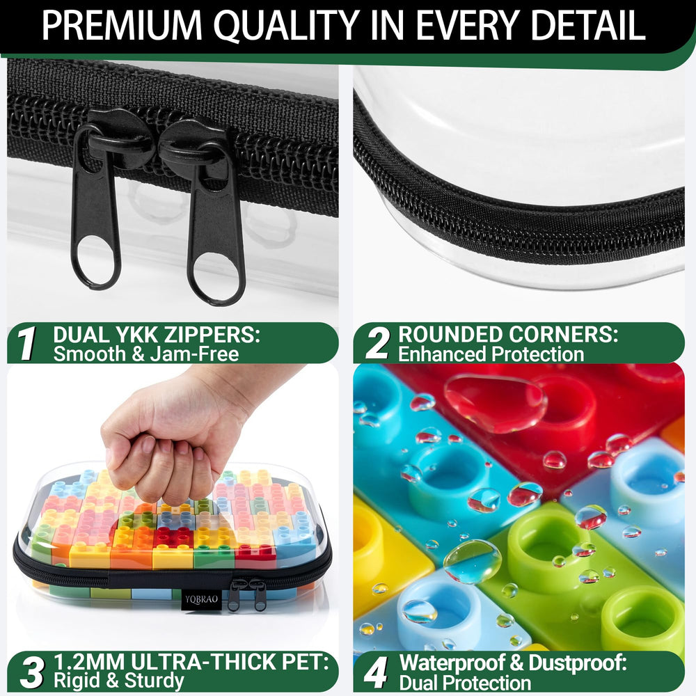 YQBRAO double zipper design provides easy access and secure closure.