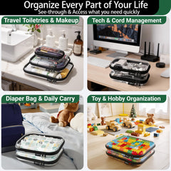 YQBRAO triple-size case helps sort craft supplies and small tools.