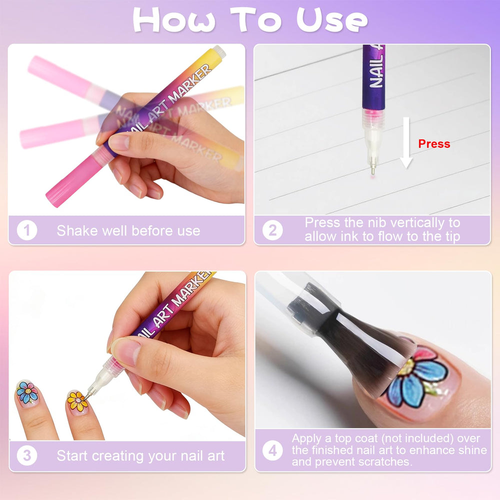 YQQKRCB nail art ink is water-based and easy to remove.