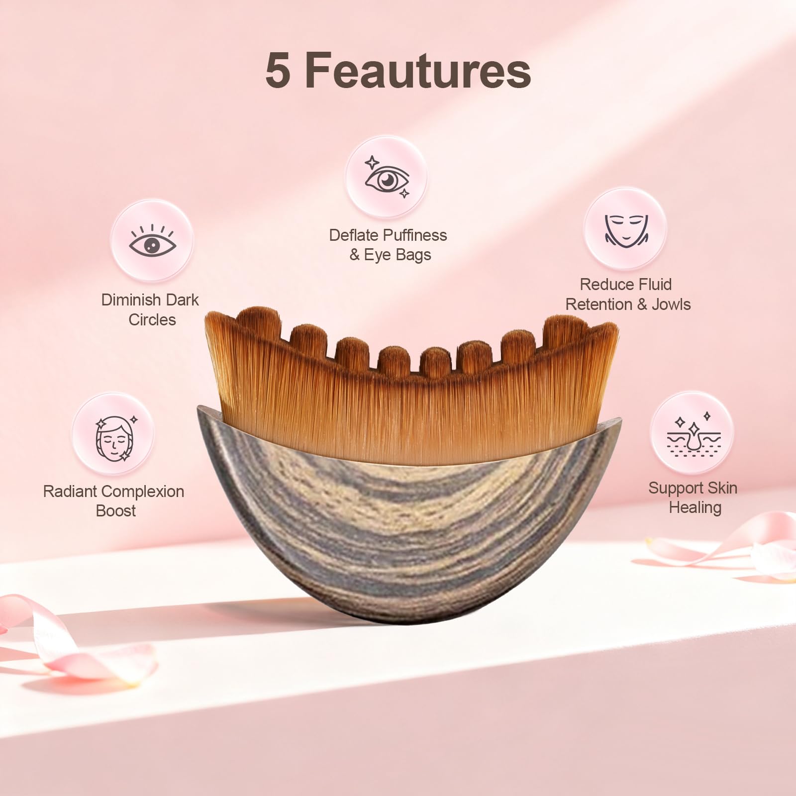 Minimalist skincare approach with a simple, focused facial tool