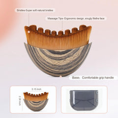 Soft durable bristles providing gentle pressure on sensitive skin