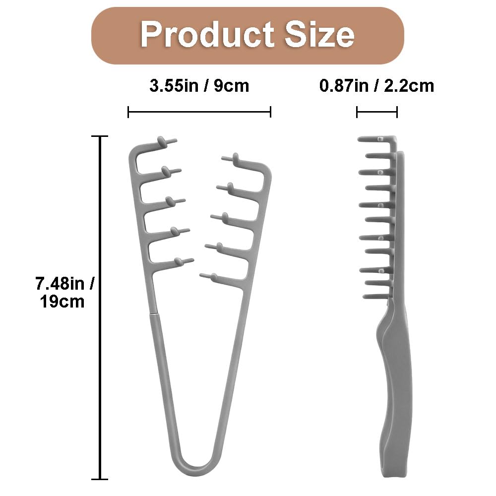 YRAKOZIN 2-in-1 texture comb fine-tooth in-use for smoothing