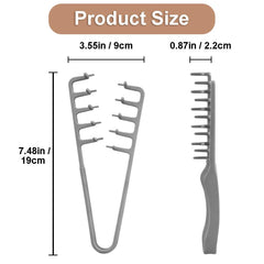 YRAKOZIN 2-in-1 texture comb fine-tooth in-use for smoothing