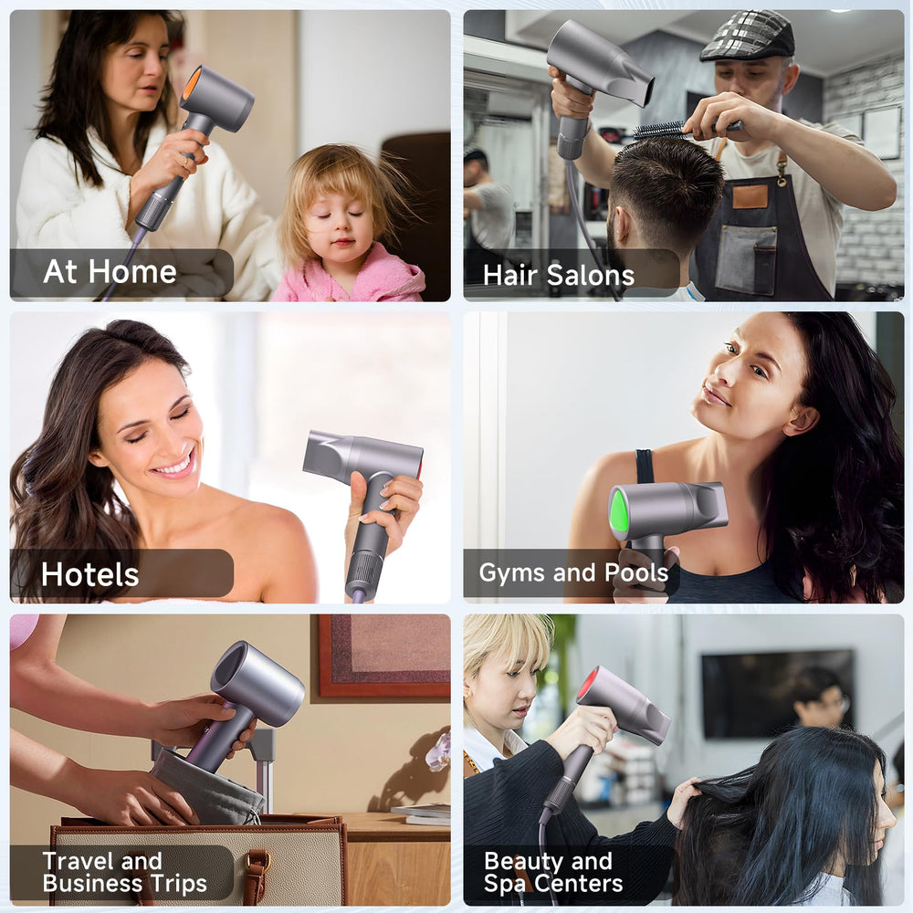 YSATERY Hair Dryer Pro diffuser and nozzle for versatile styling