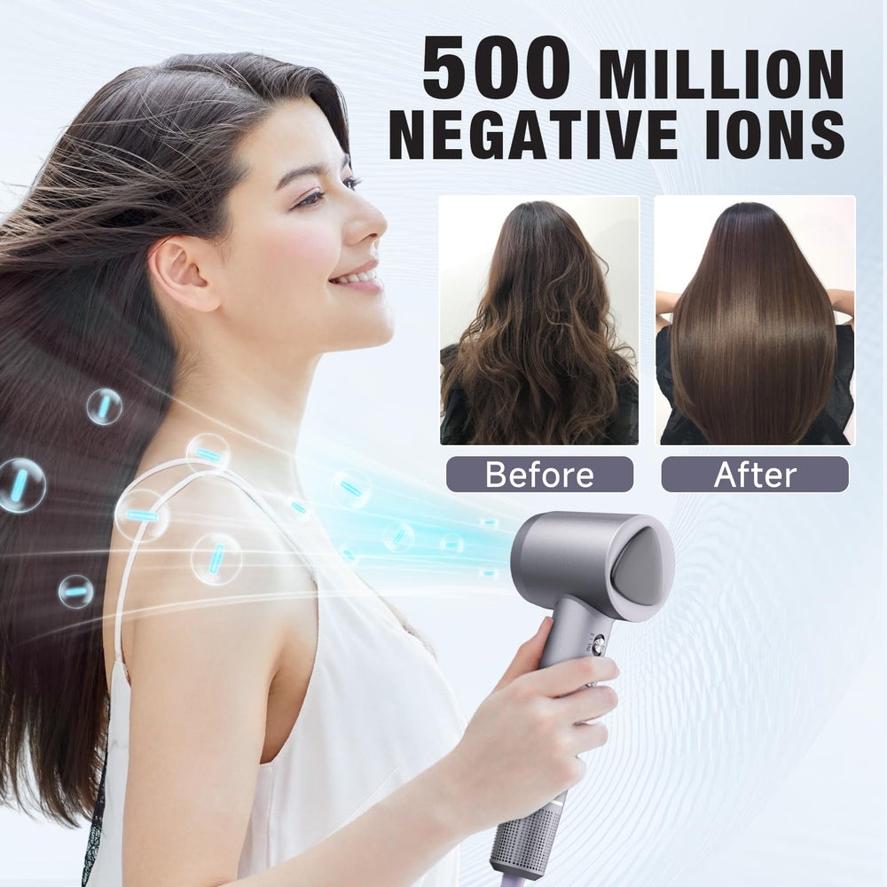 YSATERY Hair Dryer Pro using ionic technology to reduce frizz
