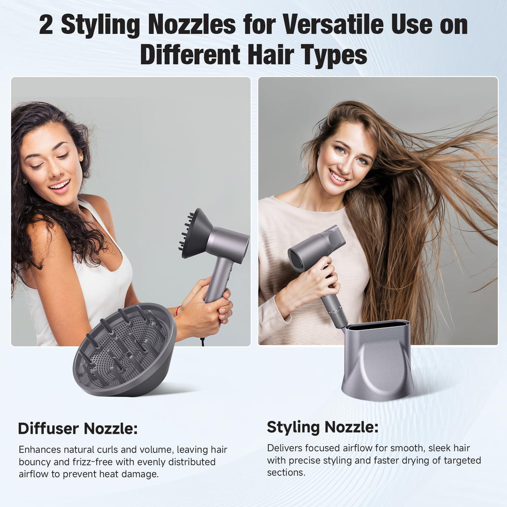 YSATERY Hair Dryer Pro LED temperature indicators showing heat level