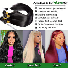 Ysivonu 12A straight 22-inch bundle offering versatile styling options.