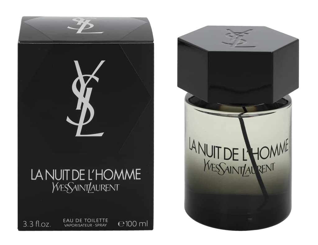 YSL La Nuit De L'Homme bottle front view for confident evening wear
