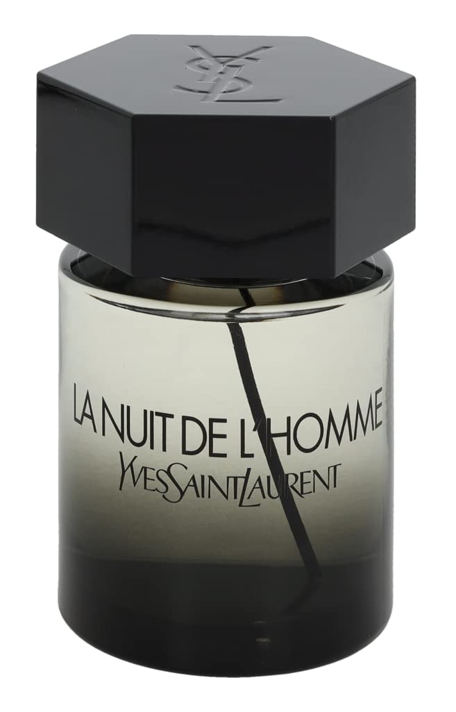 YSL La Nuit De L'Homme bottle side angle showing masculine silhouette