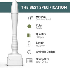 Ysrisny Derma Stamp beard-use close-up for precise exfoliation across facial hair.