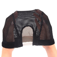 YTBYT U-Part wig cap fabric close-up shows nylon-spandex blend.