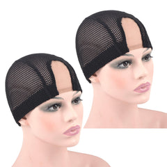 YTBYT U-Part wig cap front view for secure, tool-free wear.