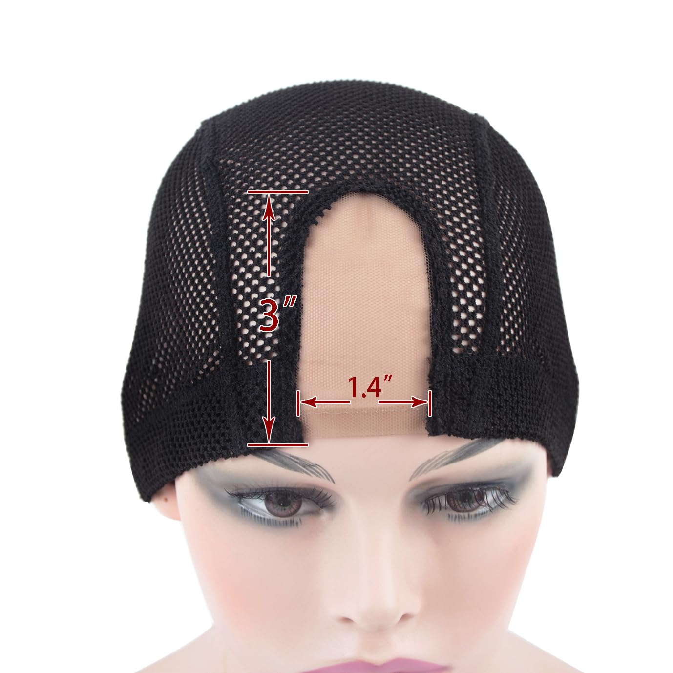 YTBYT U-Part wig cap side view with flexible fit for daily use.