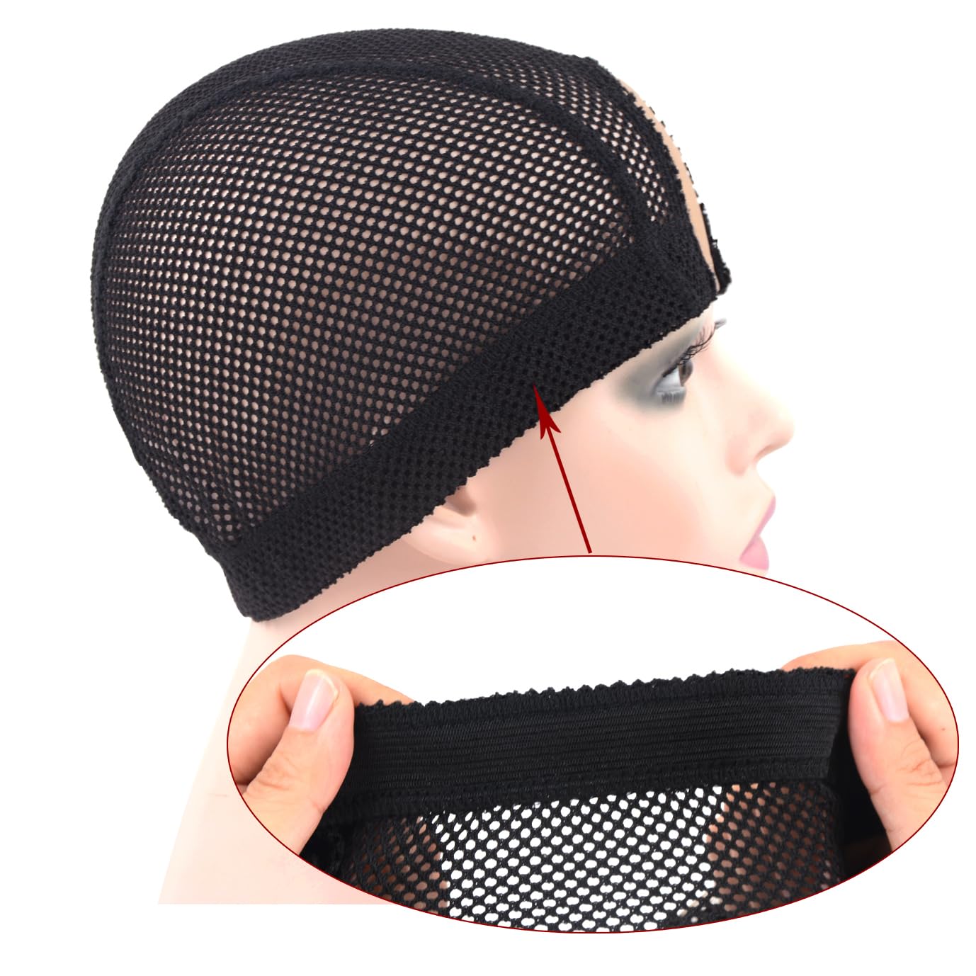 YTBYT U-Part wig cap stretch demo highlights easy, snug cap.