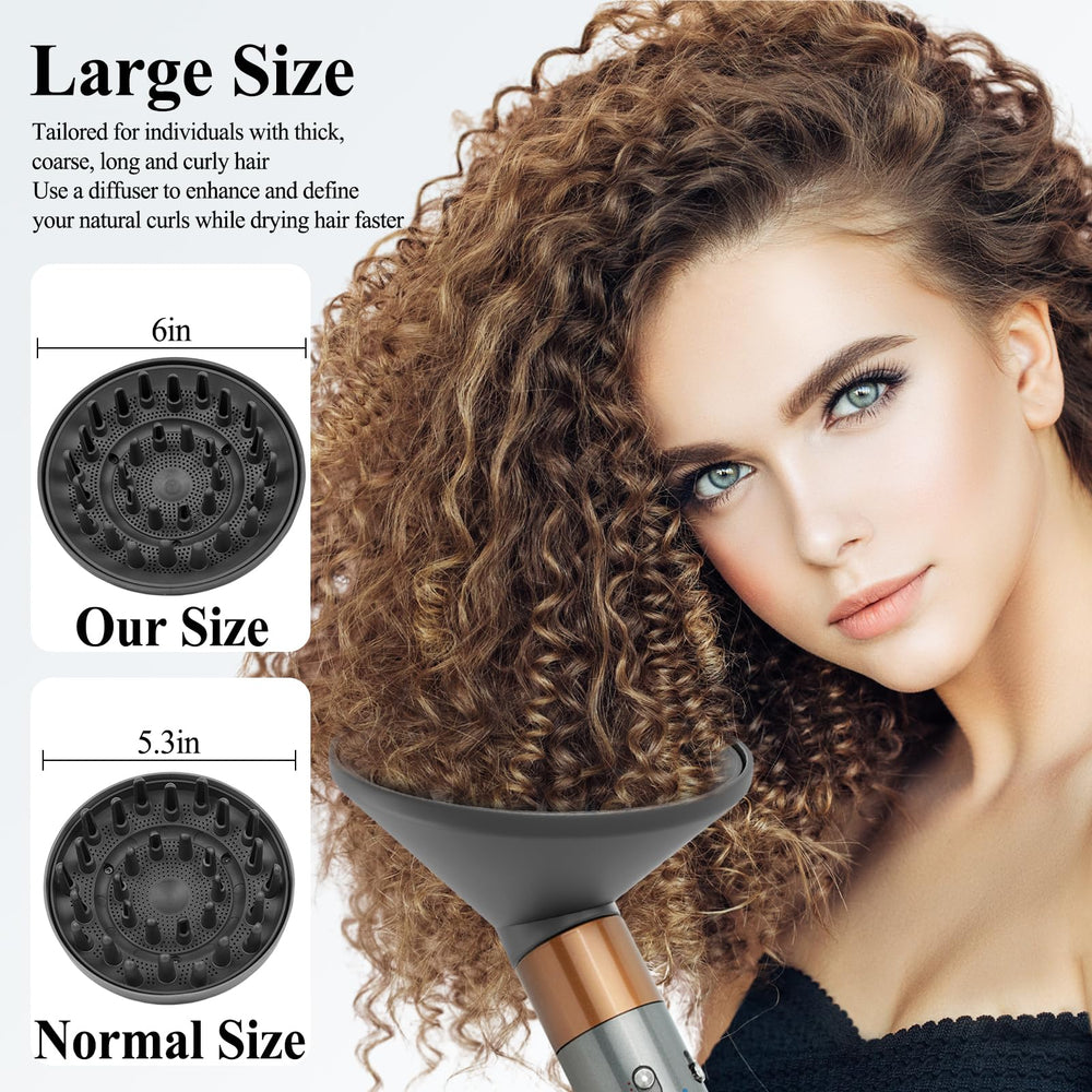 YTCHYYSK diffuser nozzle accelerates drying for Dyson Airwrap, reducing styling time.